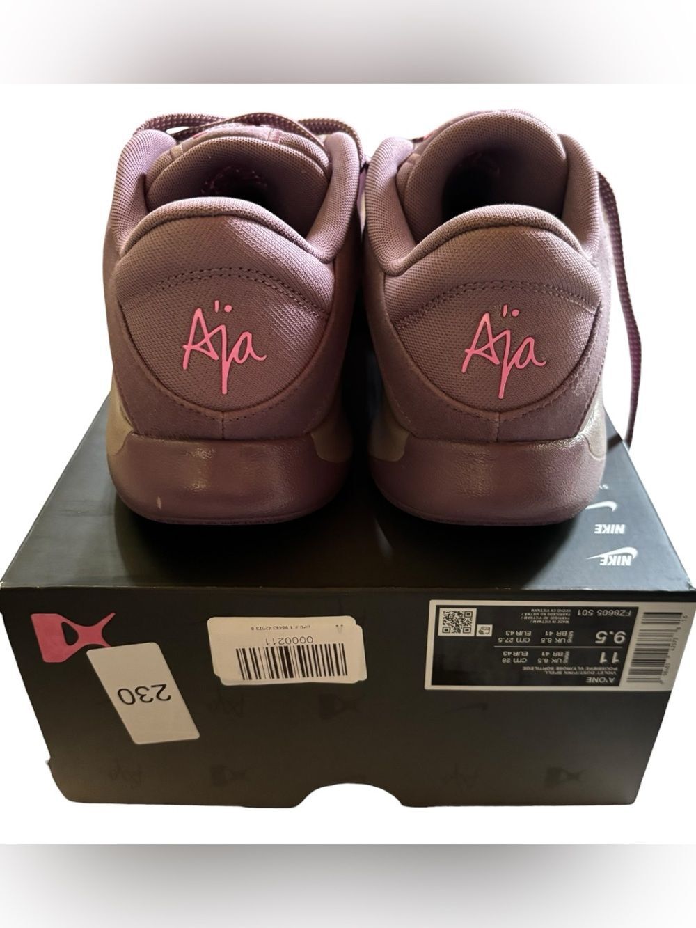 Nike A’One A’Ja Wilson Dog Mom Basketball Shoes Pink Purple Women’s Size 11 - Picture 5 of 12